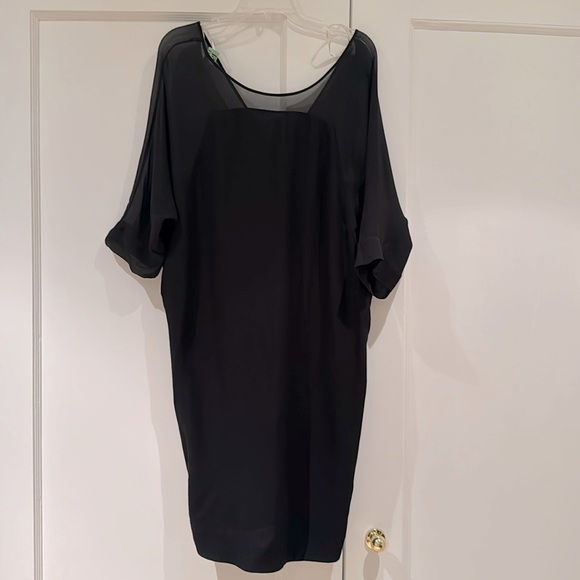 Black soft crepe dress - Picture 1 of 2